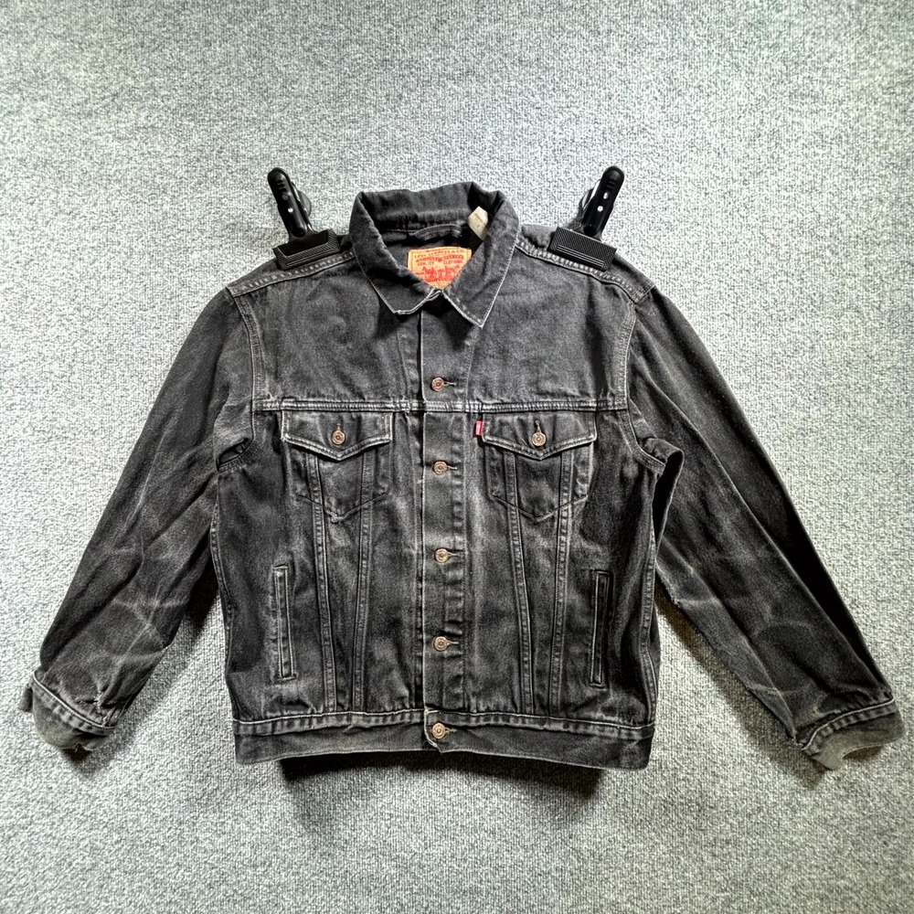 Vintage Levis Strauss & Co. Trucker 70507-0260 Jacket Mens L Black Denim Classic